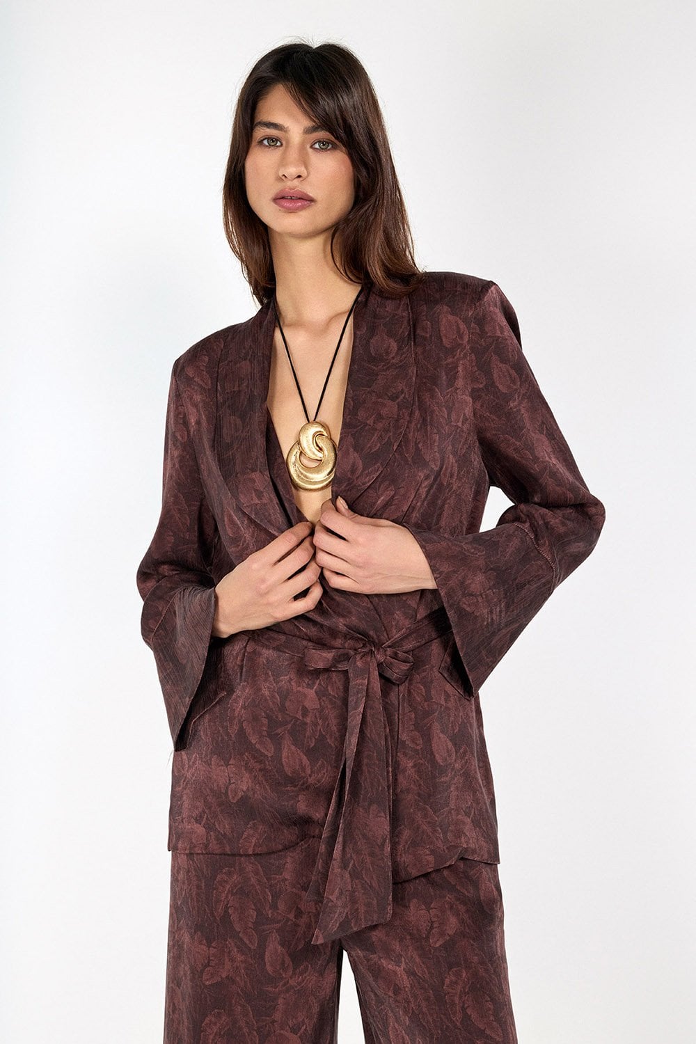 Desenli Kimono Ceket