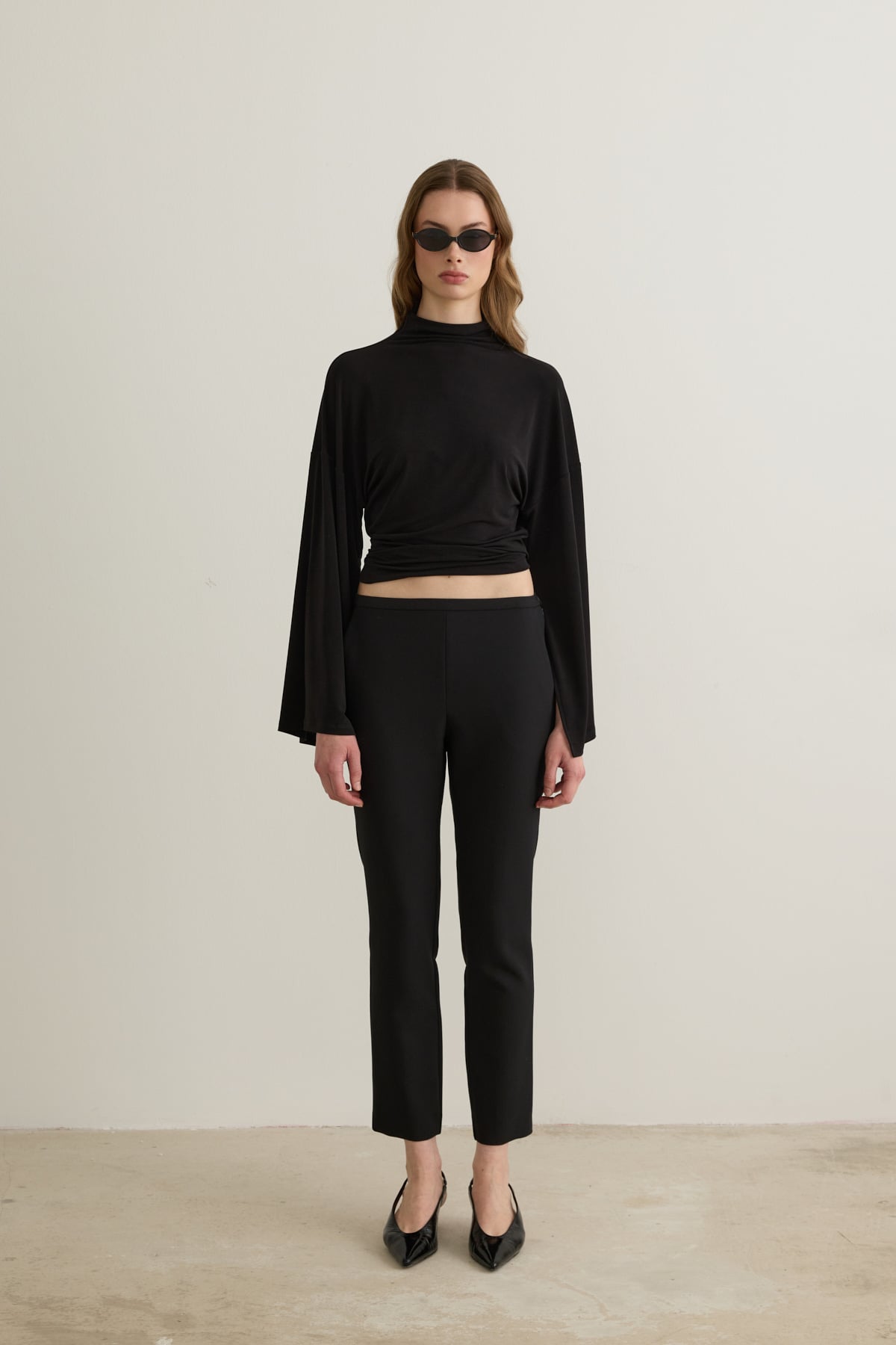Paula Slim Fit Siyah Sigaret Pantolon