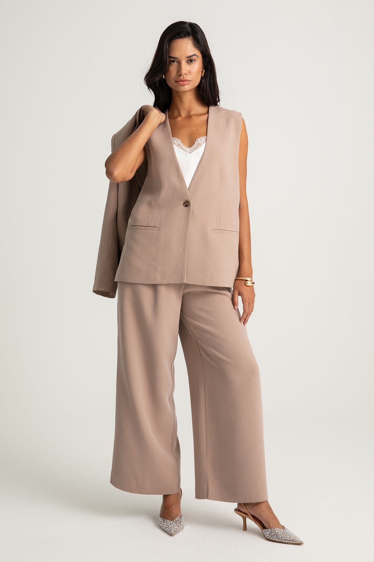 Cep Detaylı Vizon Yelek