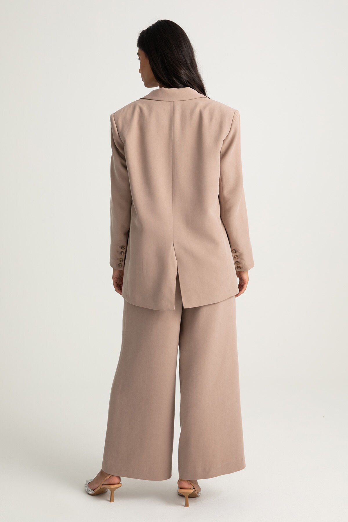 Tek Düğmeli Vizon Blazer Ceket