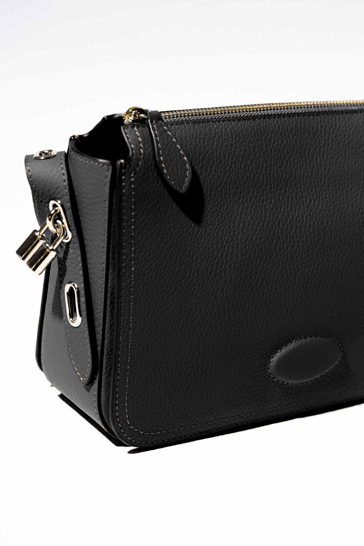 Günlük Kullanım Deri Siyah Çanta