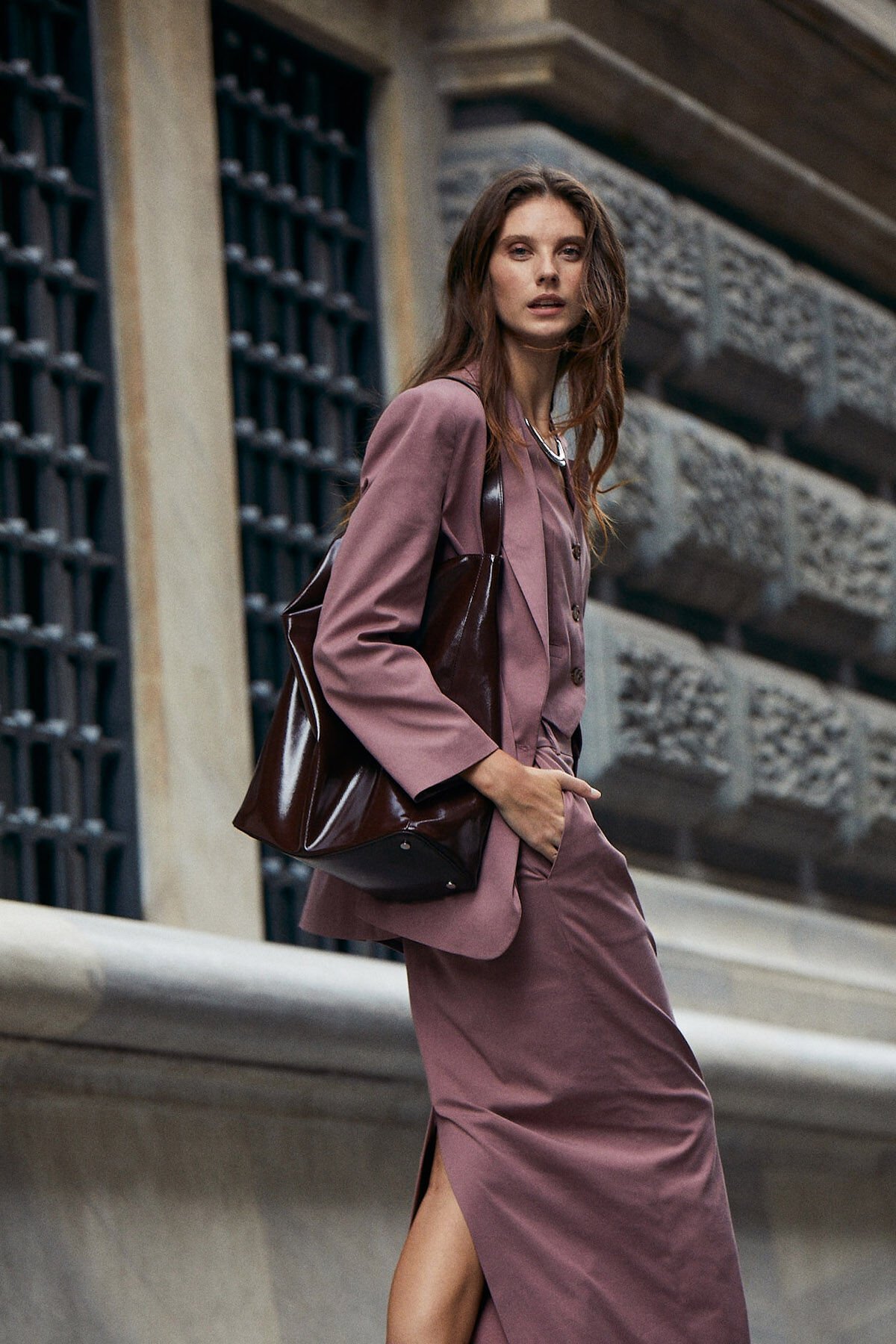 Yırtmaç Detaylı Uzun Etek