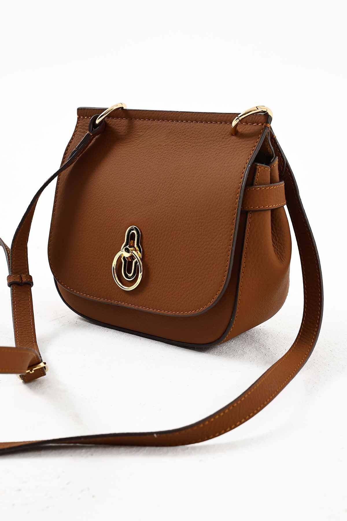 Günlük Kullanım Toka Detaylı Siyah Deri Çanta