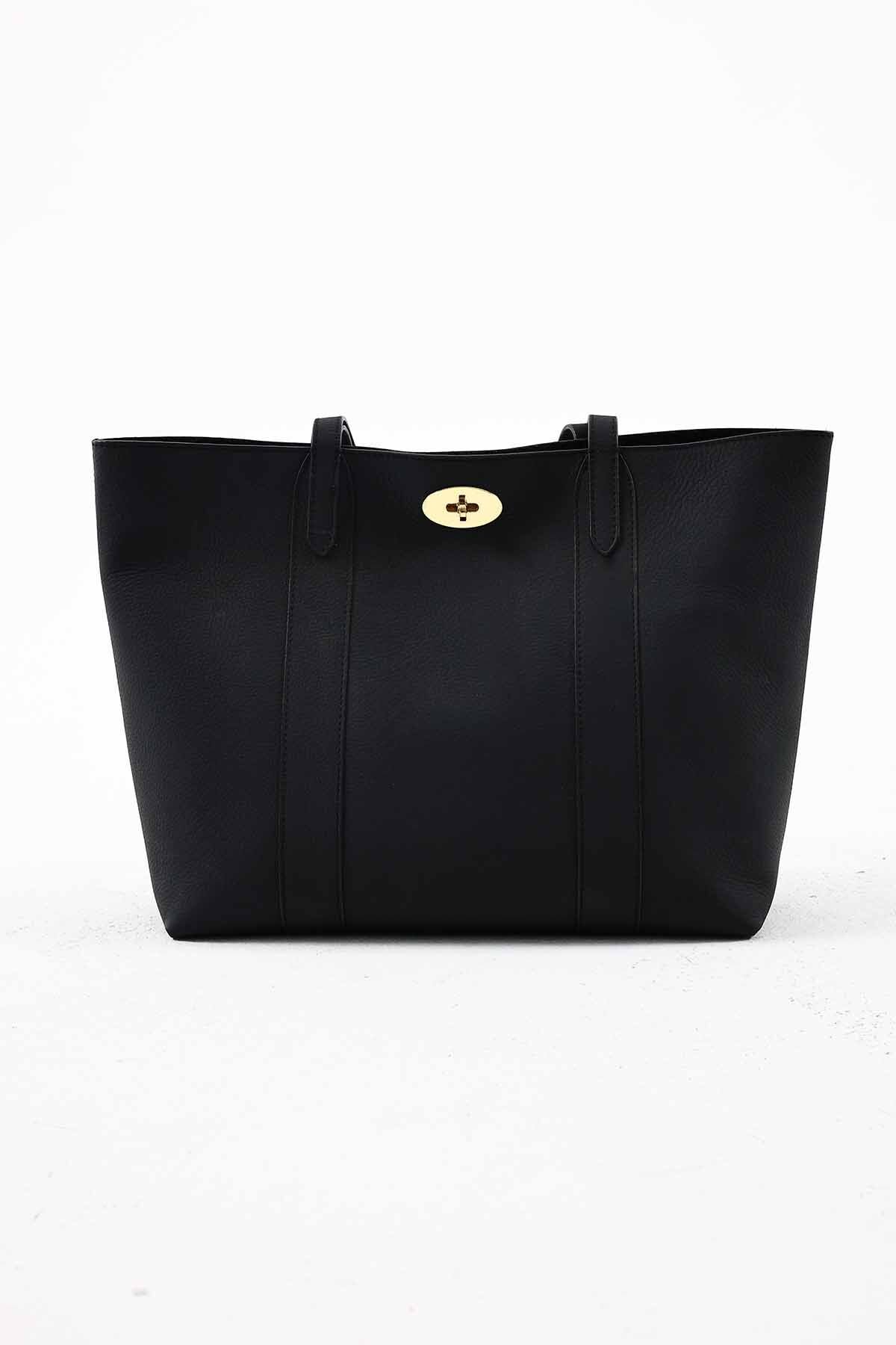 Deri Siyah Zarf Business Çanta