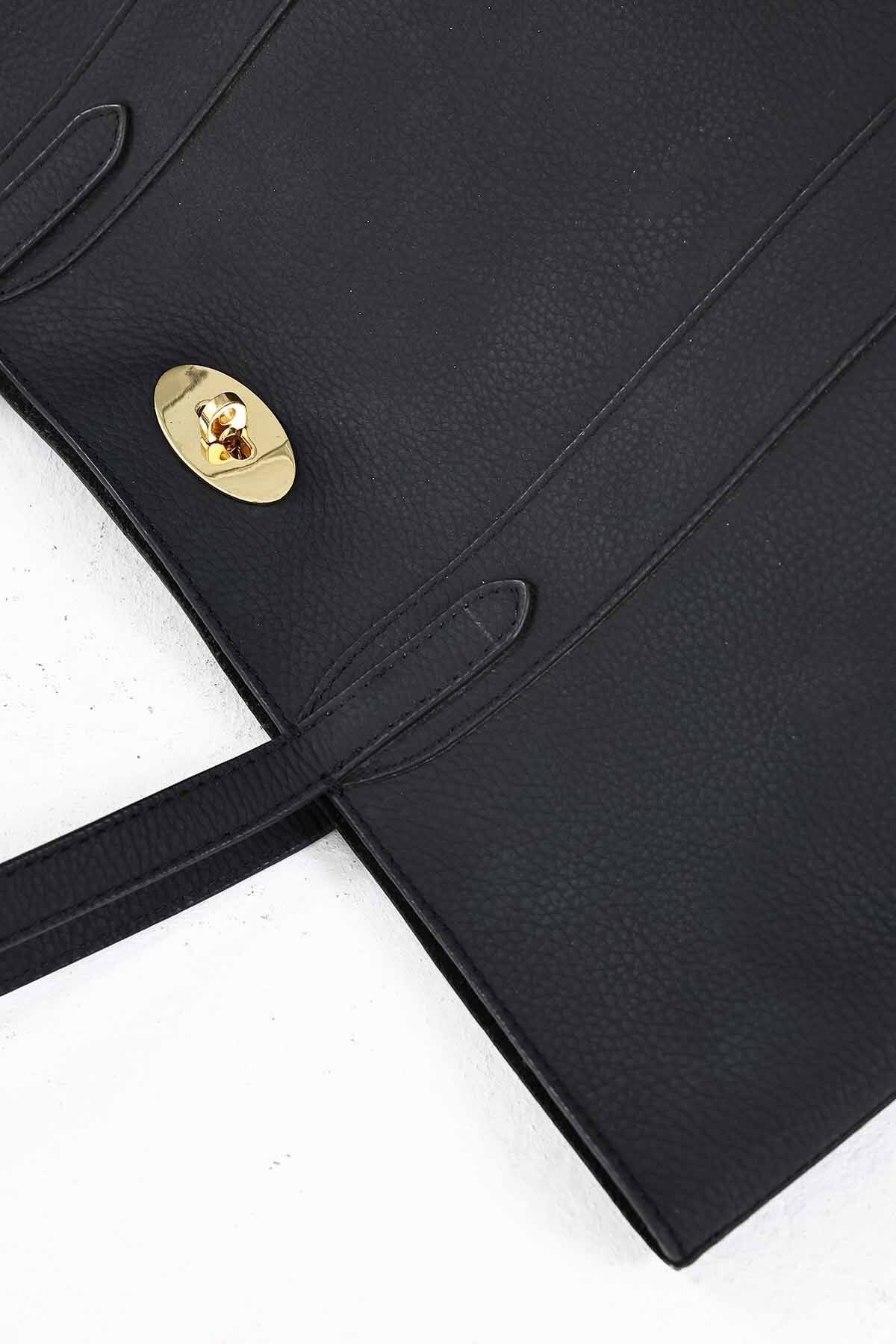 Deri Siyah Zarf Business Çanta