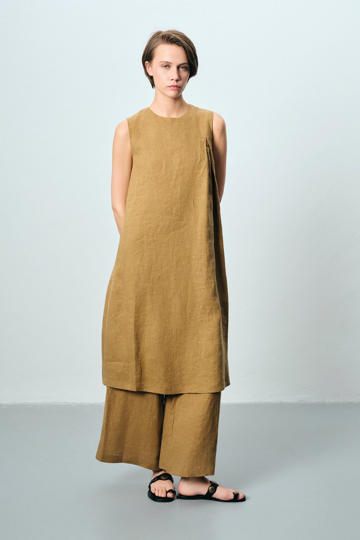 Keten Tunic Pant Elbise