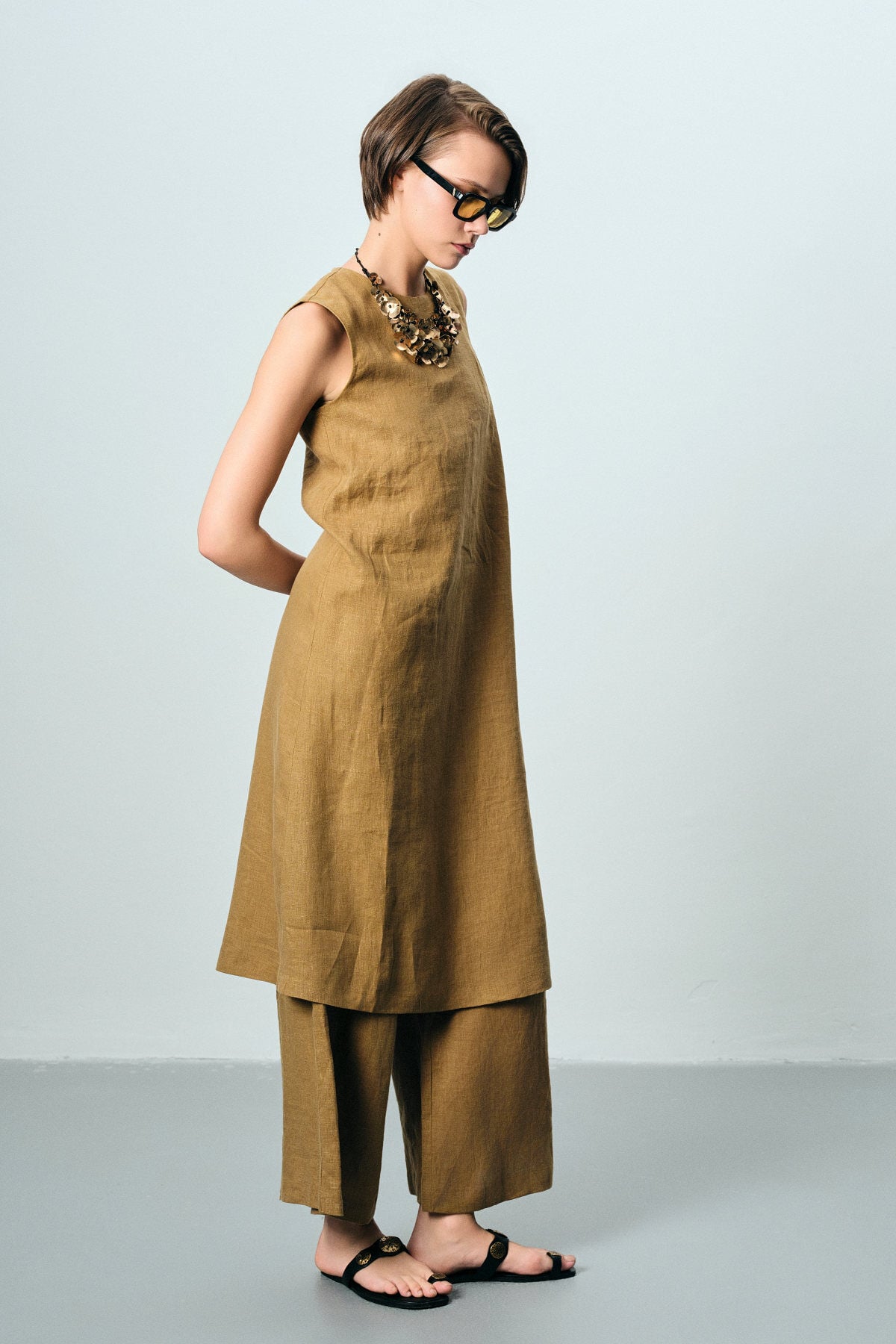 Keten Tunic Pant Elbise