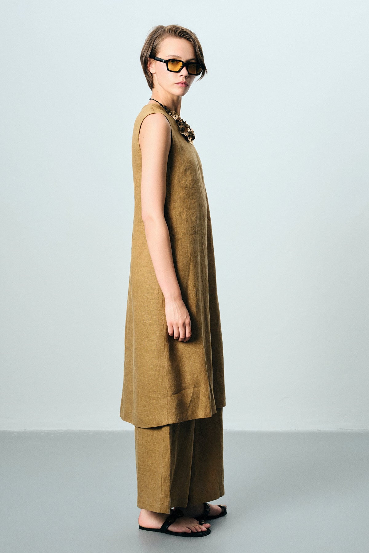 Keten Tunic Pant Elbise