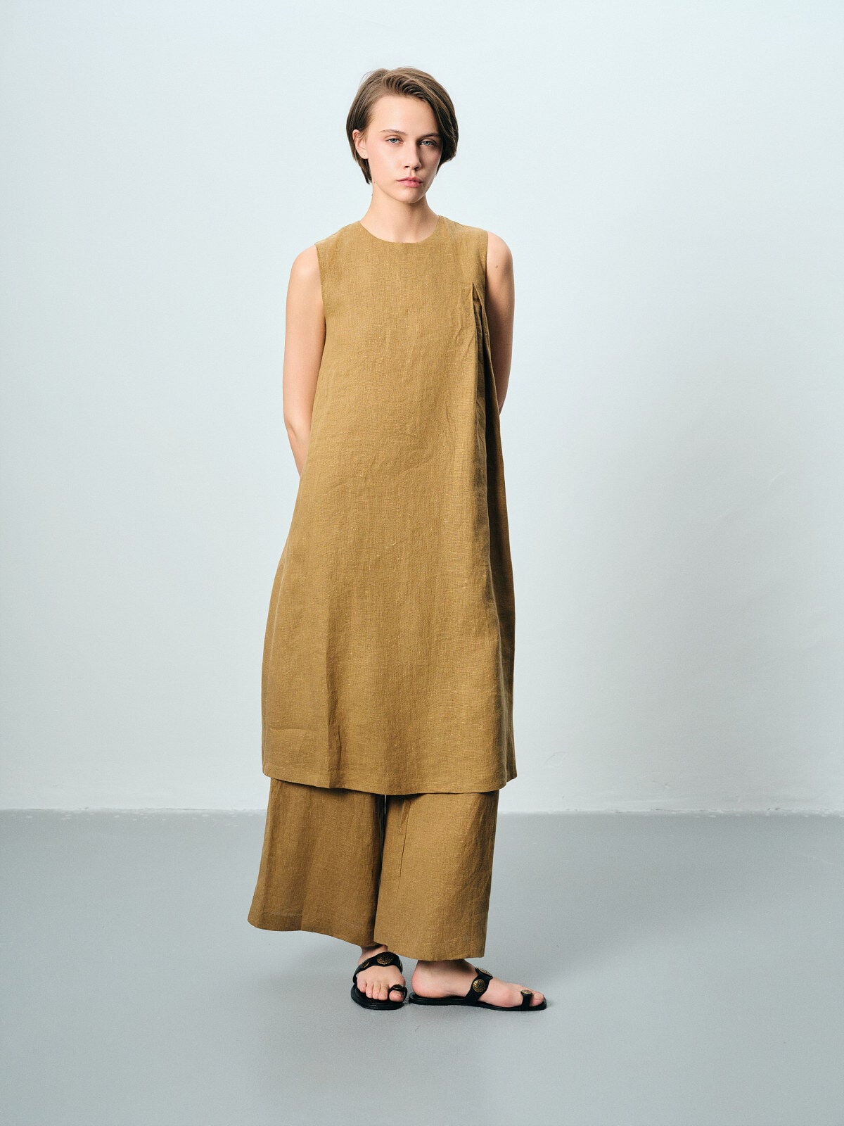 Keten Tunic Pant Elbise