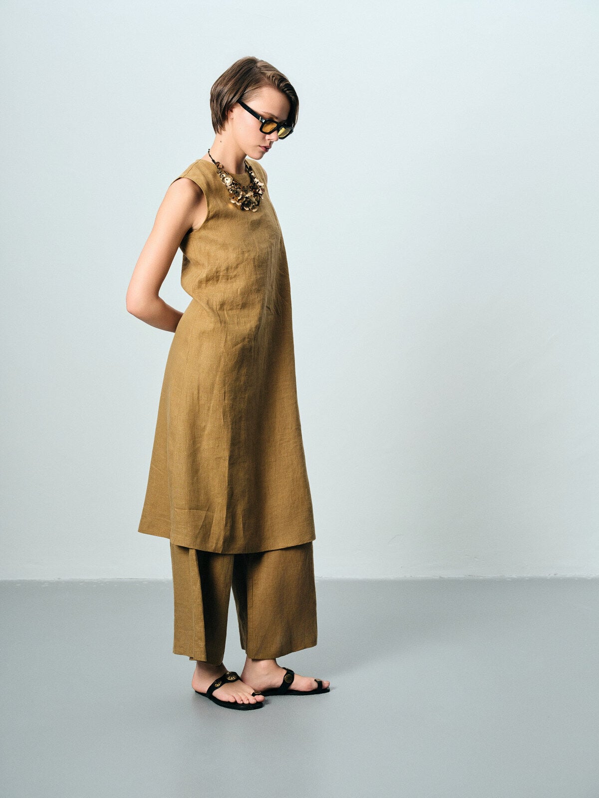 Keten Tunic Pant Elbise