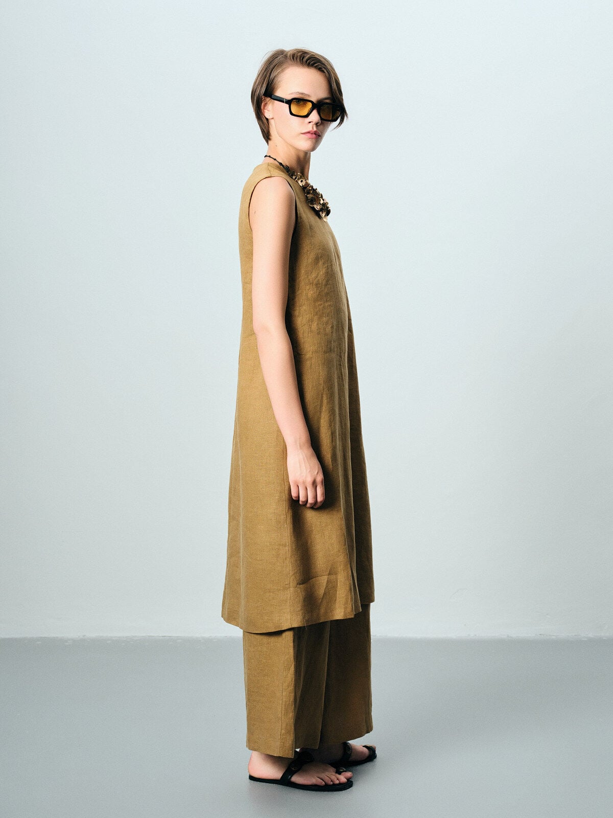 Keten Tunic Pant Elbise