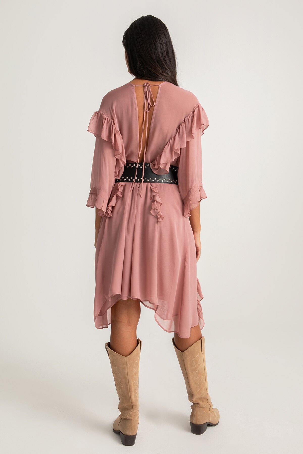 Fırfır Detaylı Elbise