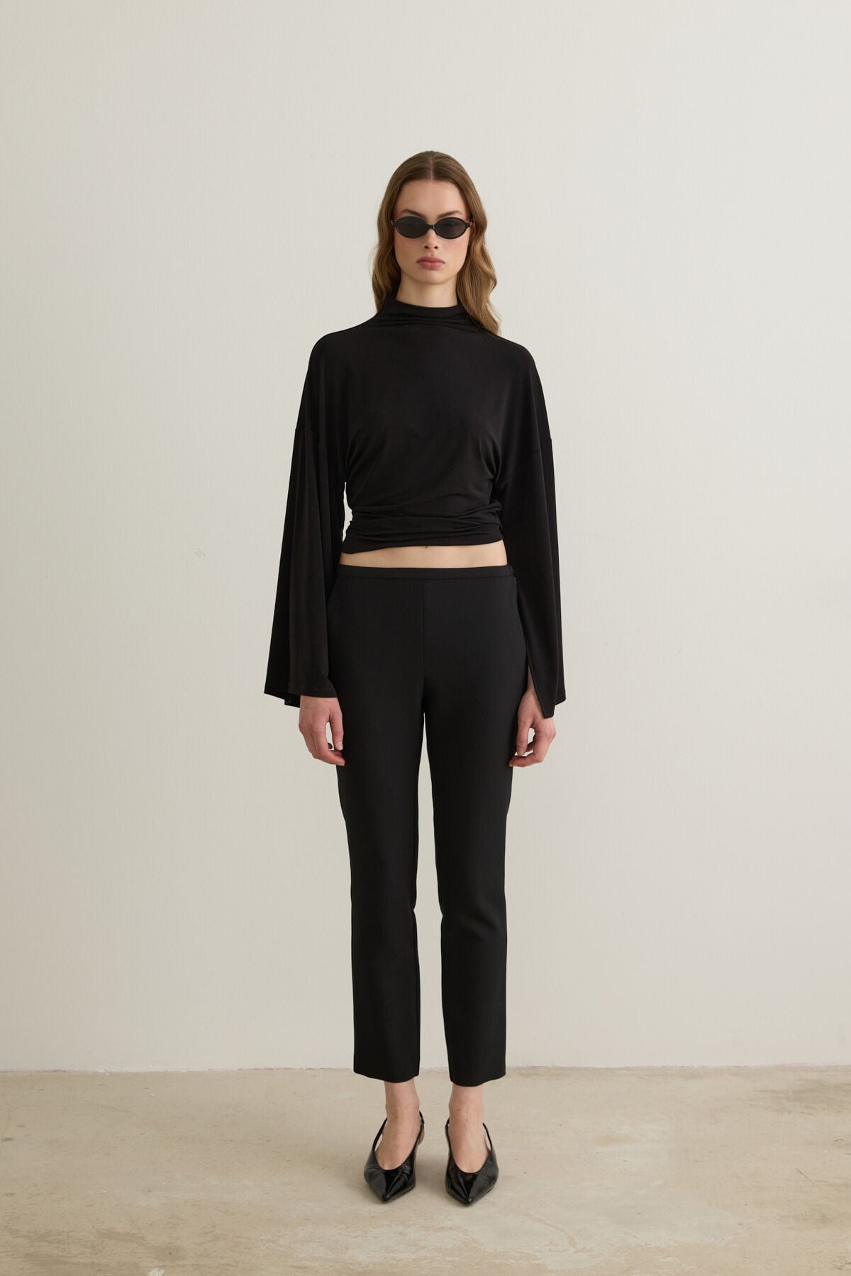 Paula Slim Fit Siyah Sigaret Pantolon