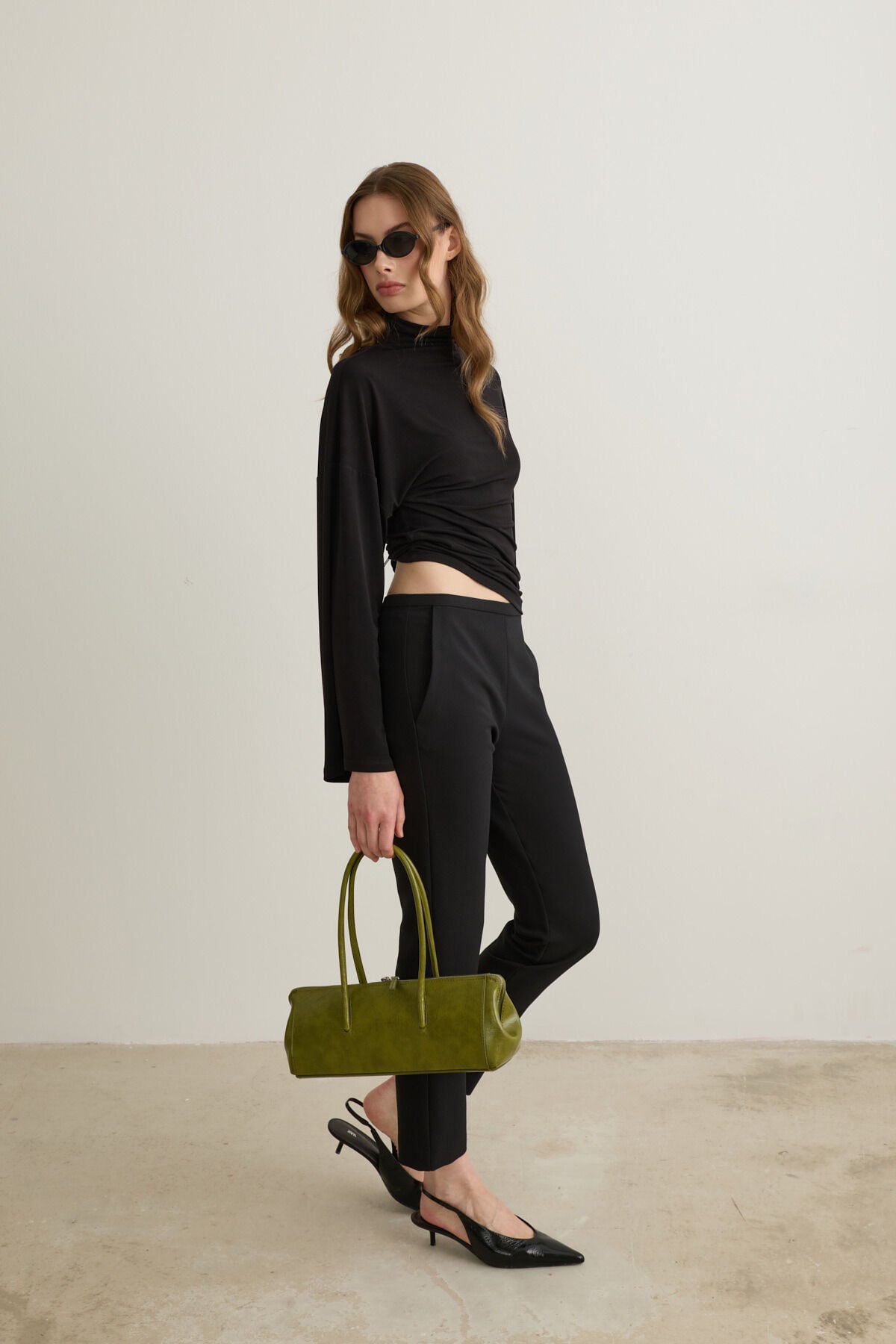 Paula Slim Fit Siyah Sigaret Pantolon