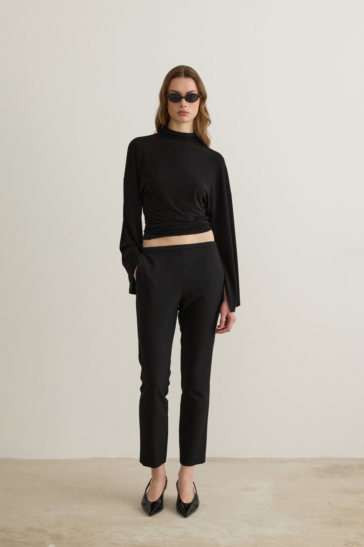 Paula Slim Fit Siyah Sigaret Pantolon