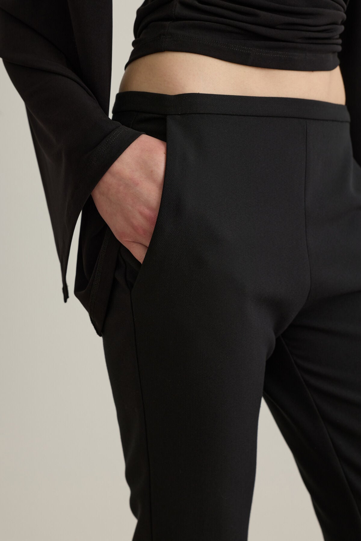 Paula Slim Fit Siyah Sigaret Pantolon