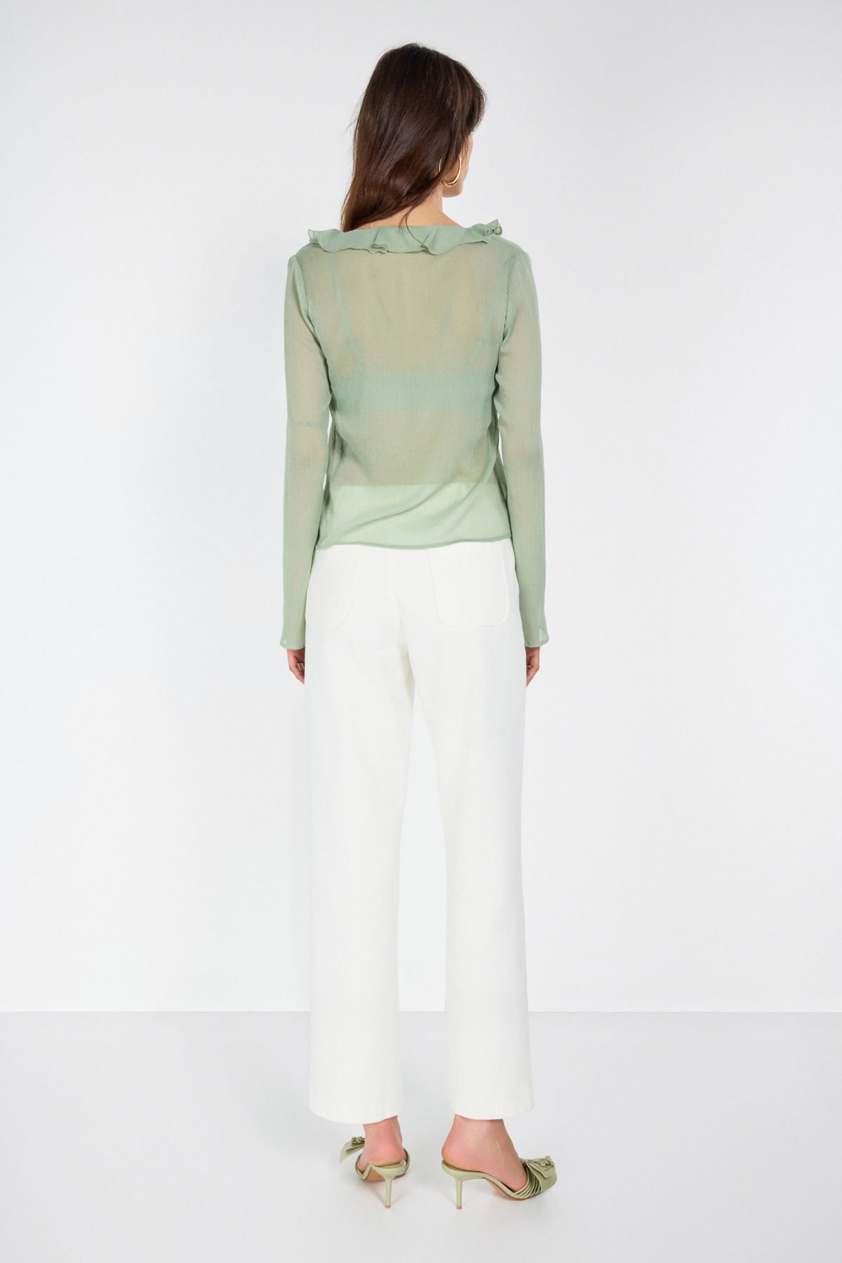 Düğme Detaylı Gabardin Pantolon