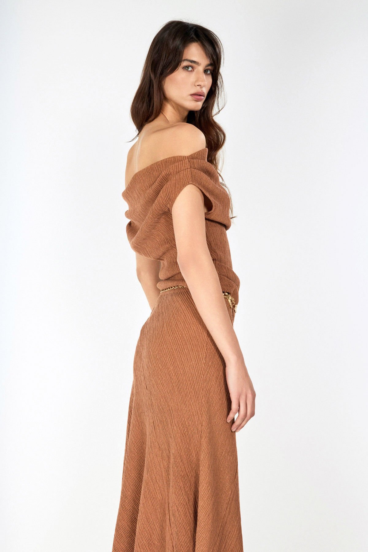 Kayık Yaka Tarçın Top