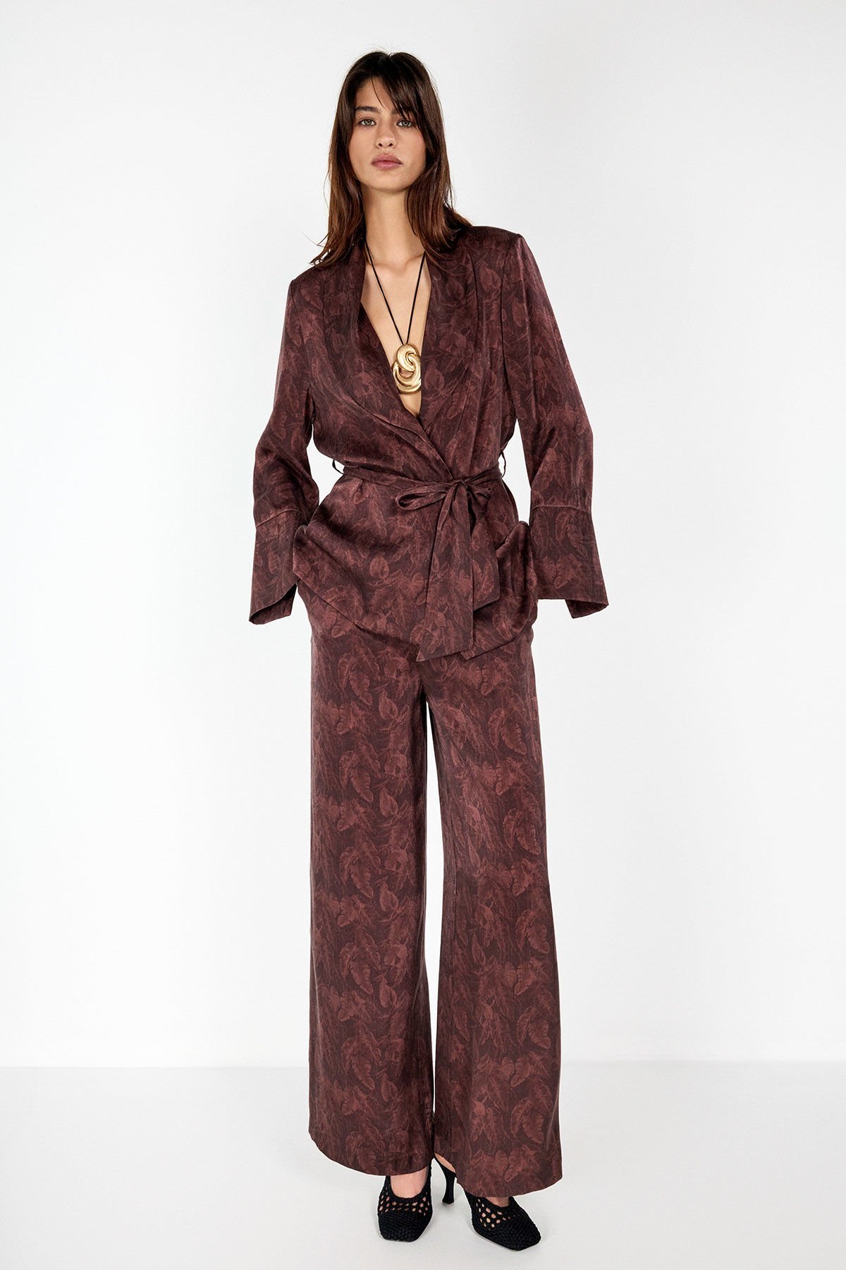 Desenli Kimono Ceket