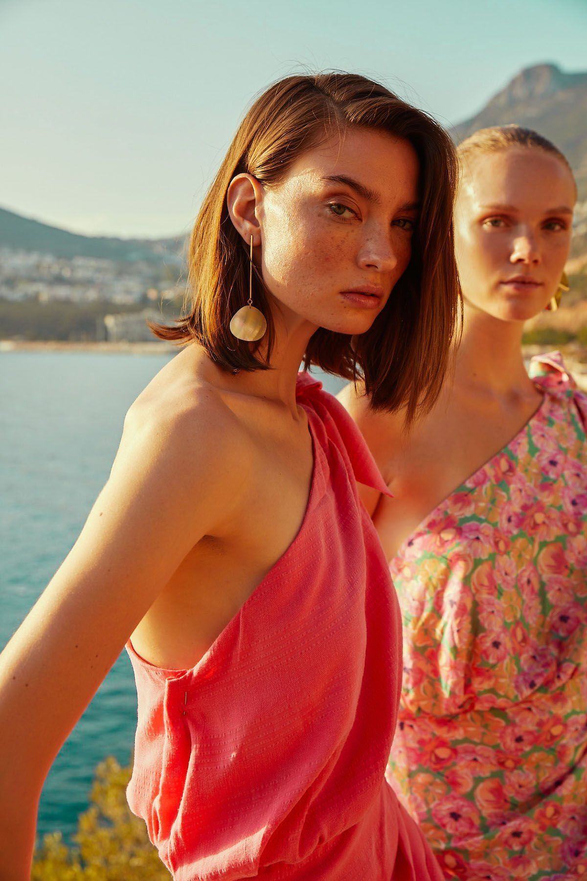 Pembe Lyocell Yazlık Elbise