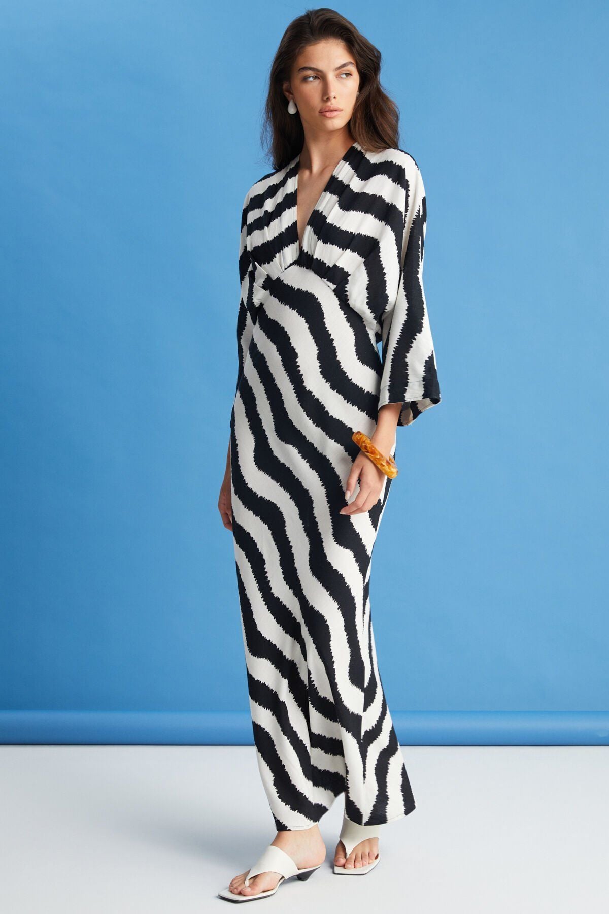Zebra Desenli Elbise S