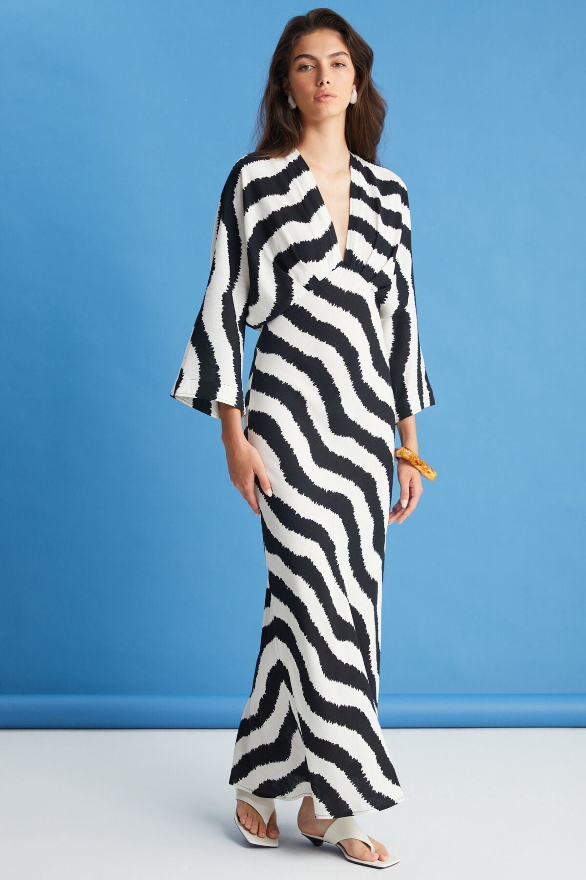 Zebra Desenli Elbise S