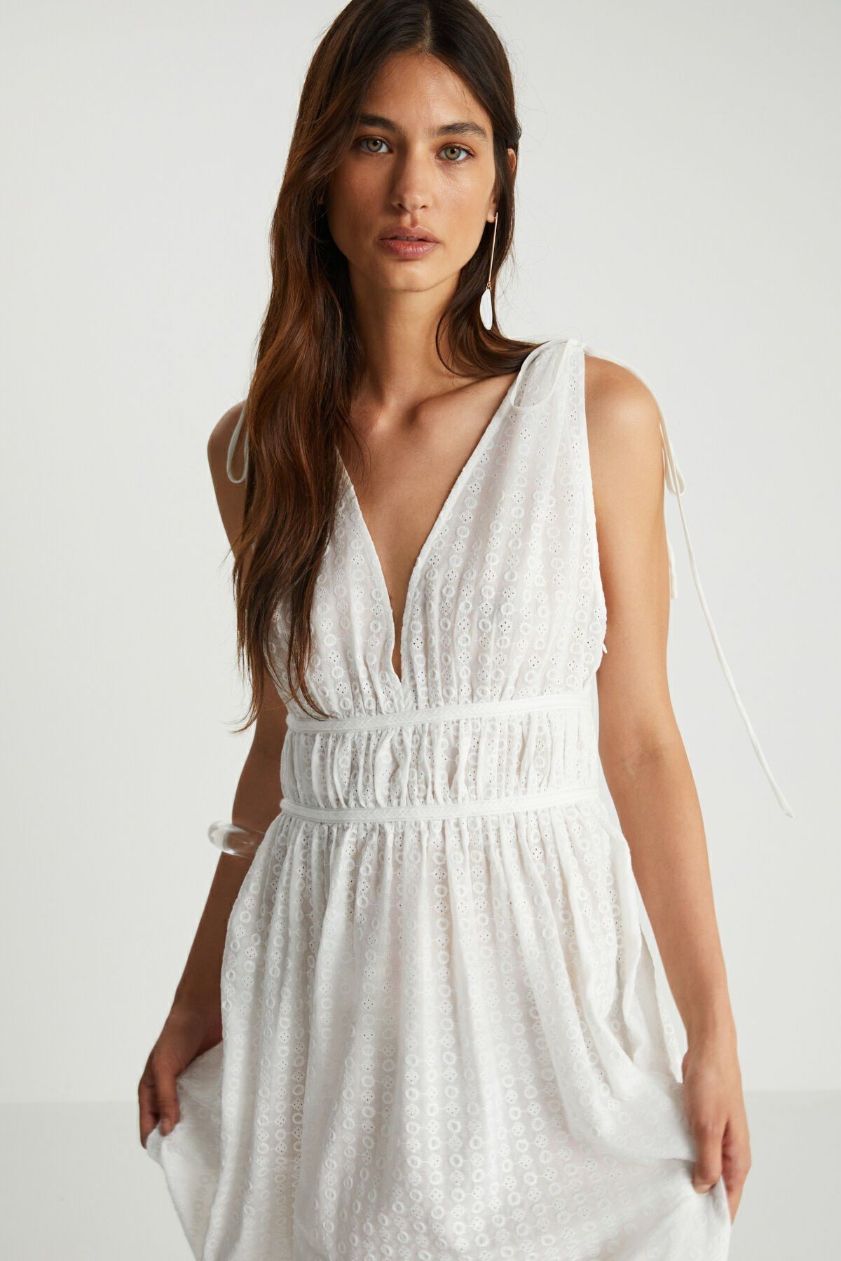 Boho Maxi Askılı Elbise