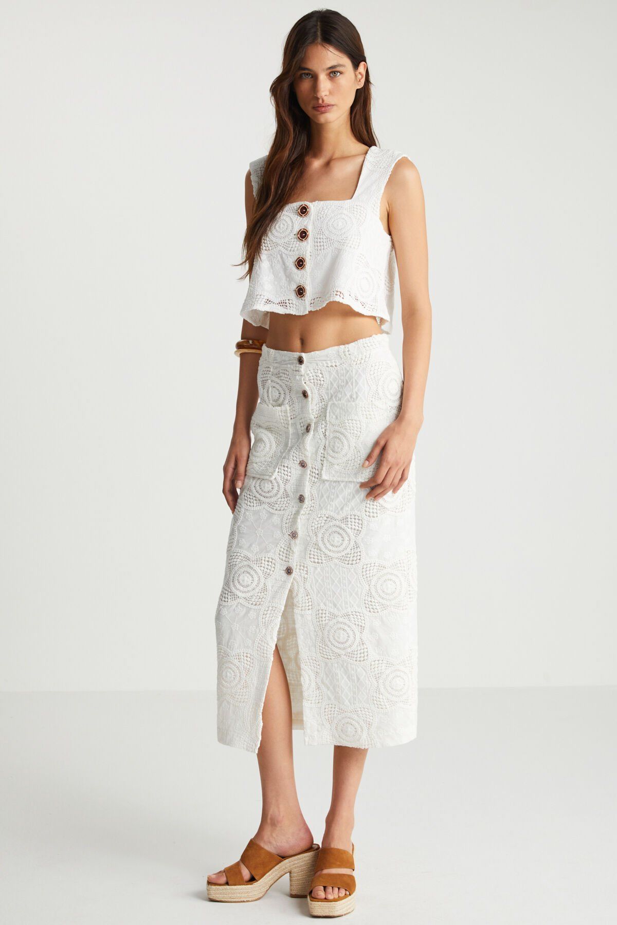 Günlük Giyim Brode Etek