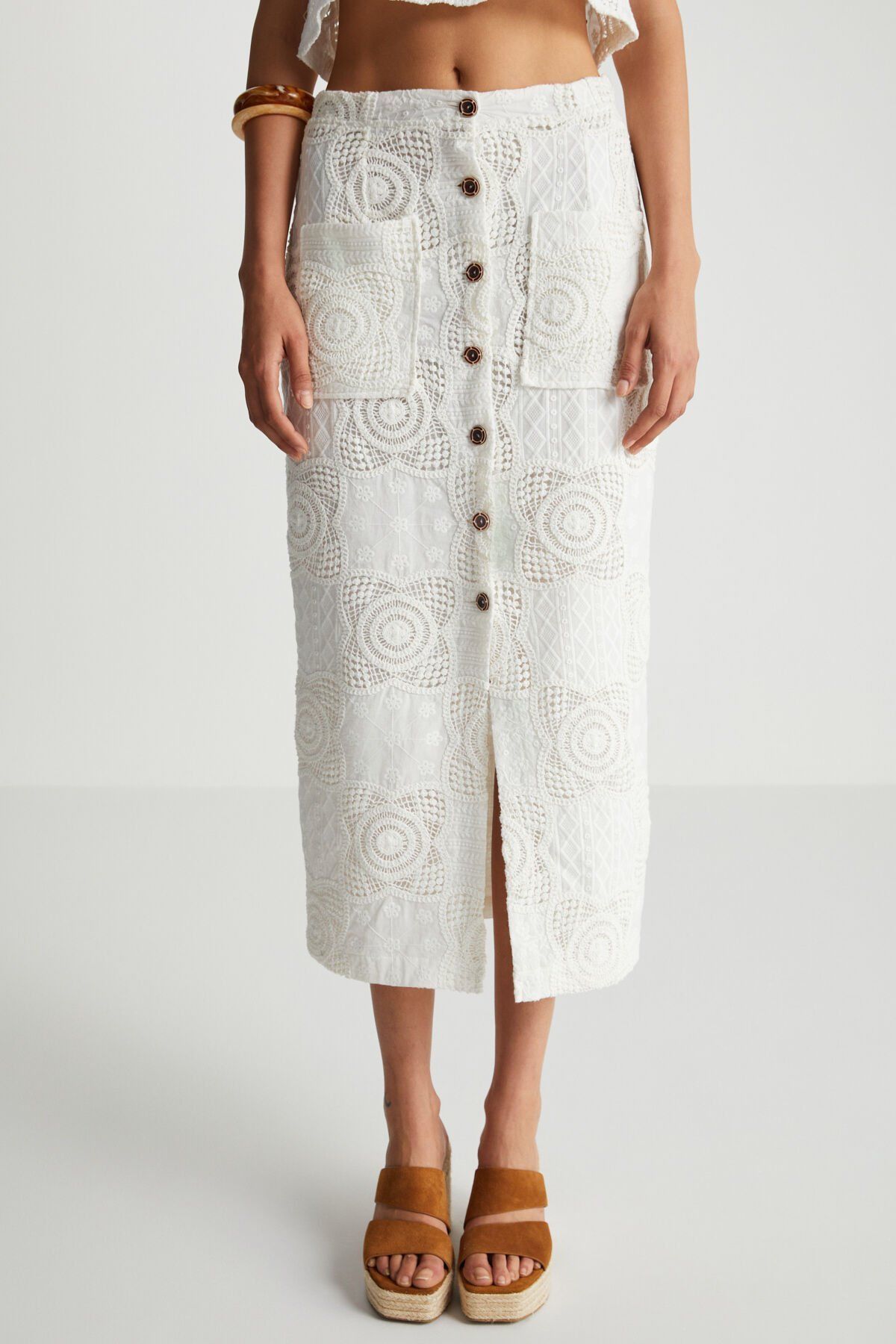 Günlük Giyim Brode Etek