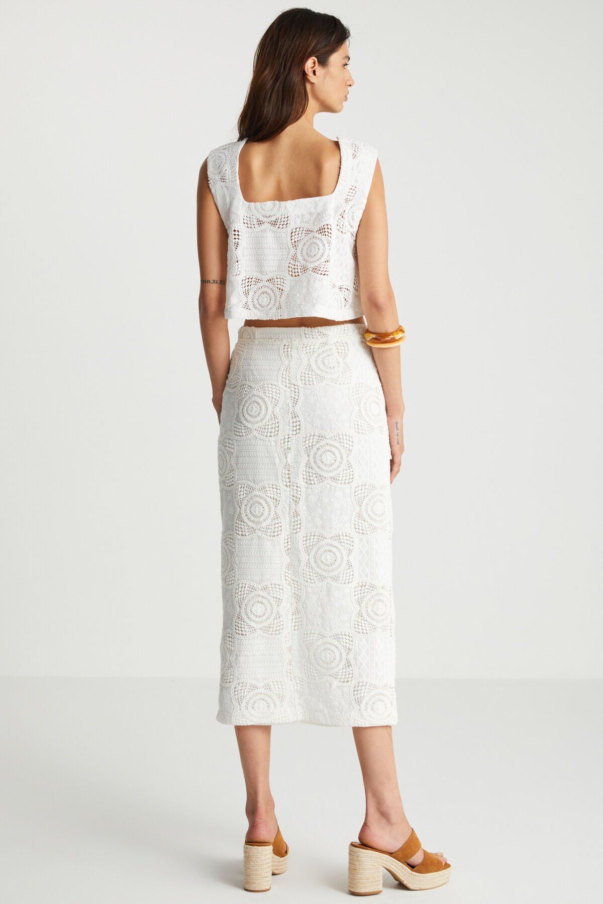 Brode Kumaş Askılı Bluz