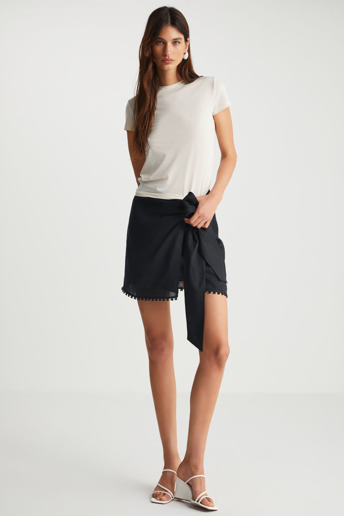 Günlük Basic Ekru Tişört