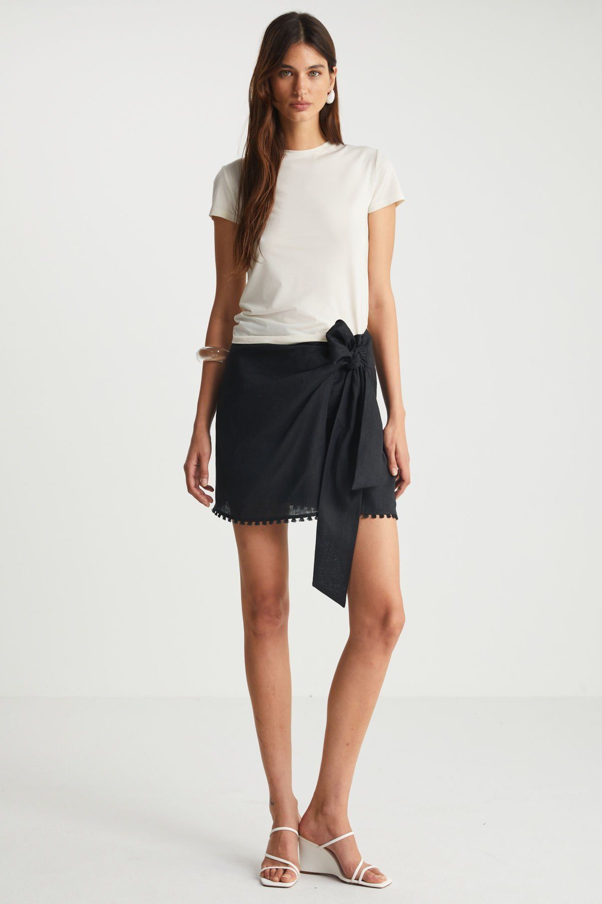 Günlük Basic Ekru Tişört