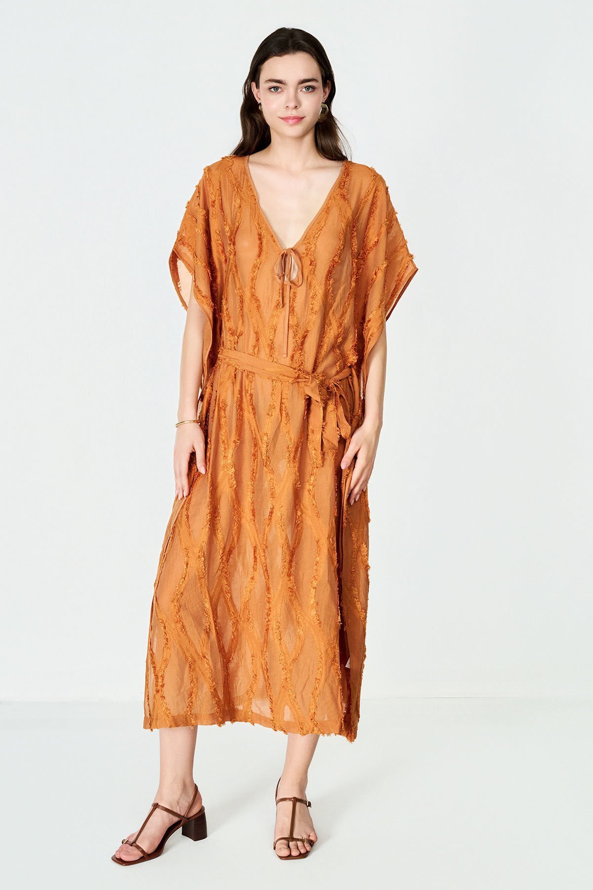 Tarçın Jakarlı Elbise